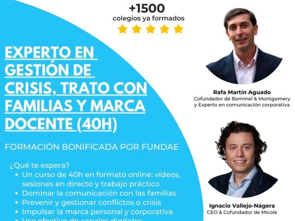 Gestión de crisis, trato con familias y marca docente