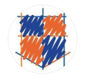 Logo de Escuela Infantil  Azul Naranja